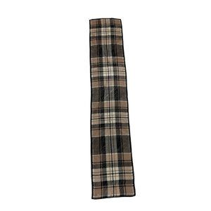 🆕UGNA Brown Plaids & Checks Silk Scarf 52"/ 10" NWT